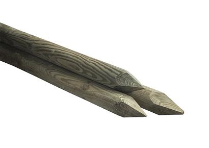 Gefreesde paal groen 200x6cm G/G