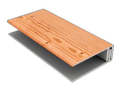 Durasid tweedelig bedrukt kunststof randprofiel foresta siberian larch 300cm