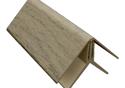 Durasid tweedelig bedrukt kunststof binnen -buitenhoek foresta grey cedar 300cm