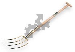 Mestvork 4 tands met steel 85cm met veerbuis