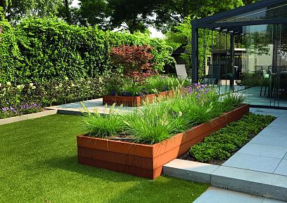 Plantenbak modulair 210x90x28cm corten