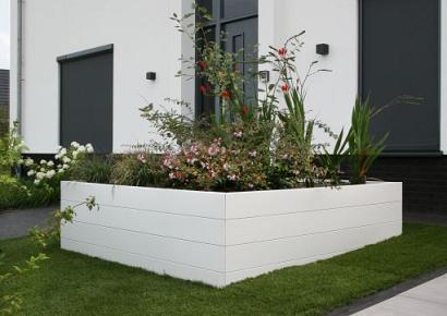 Plantenbak modulair 90x90x56cm wit