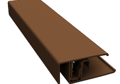Durasid tweedelig randprofiel alu - clay brown 300cm