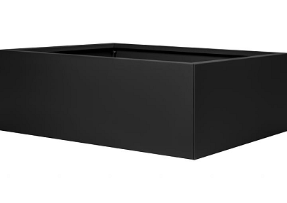 Plantenbak vlak 90x300x60cm grafiet zwart