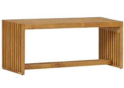 Loungeset Riverside bijzet bankje 110x35x45,5cm teak