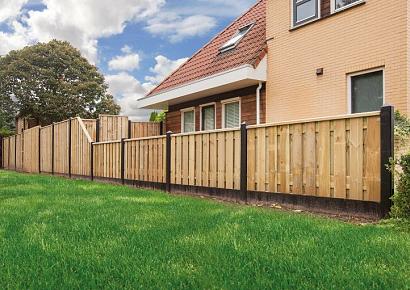 Beton hoekpaal Schelde 8,5x8,5x277cm antraciet glad met diamantkop