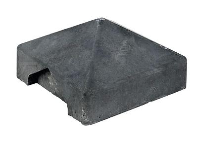 Beton afdekpet 14x14x5cm T-model antraciet met diamantkop