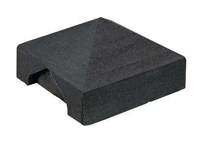 Beton afdekpet 14x14x5cm tussenmodel antraciet gecoat met diamantkop