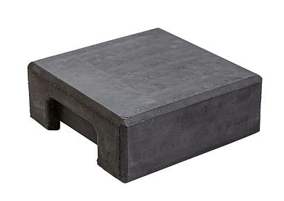 Beton afdekpet vlakke kop 14x14x5cm zonder uitsparing antraciet