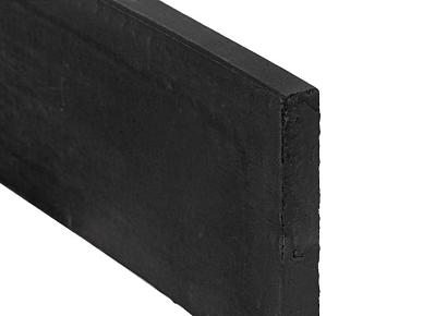 Onderplaat 3,5x24x184cm glad antraciet gecoat voor betonpaal