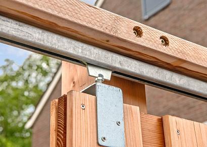 Schuifdeur 130x195cm recht red class incl rail 300cm, plafondbevest, slot, slotvanger, 2xklem, 2xkatrol