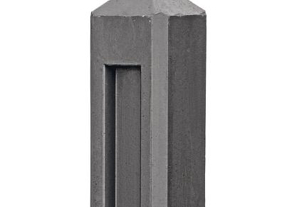 Beton T-paal Hunze 10x10x145cm antraciet diamantkop voor 2x glad of motiefplaat