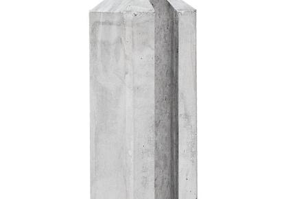 Beton eindpaal Dinkel sleufpaal 11,5x11,5x278cm wit/grijs