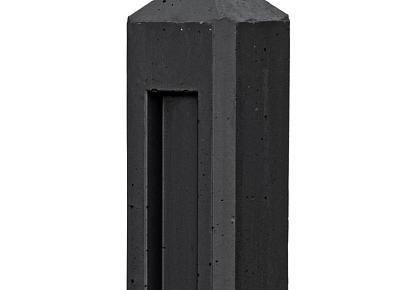 Beton tussenpaal Hunze 10x10x145cm antraciet gecoat diamantkop voor 2x glad of motiefplaat