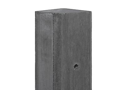 Beton tussenpaal IJssel 10x10x280cm antraciet vlakke kop met velling