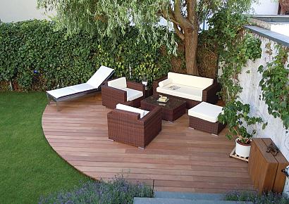 Afri-kulu 2,5x14,5x155cm terrasplank glad/geschaafd