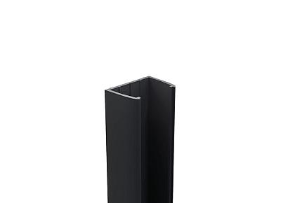 Boston wand hoekprofiel zwart L-190cm RAL9005