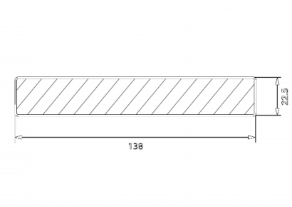 WPC 2,3x13,8x300cm Fiberdeck Exotics Ipé kantplank massief