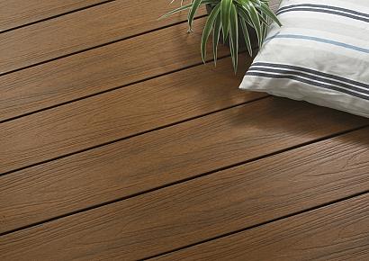 WPC 2,3x13,8x500cm Fiberdeck Premium massief Teak