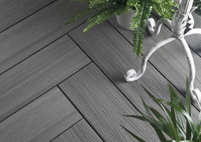 WPC 2,3x13,8x400cm Fiberdeck Harmony Ocean Grey massief