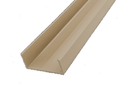 Brise soleil alu U-profiel met klikbare kap L-300cm Cedar