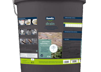 Romfix drain steengrijs 25kg