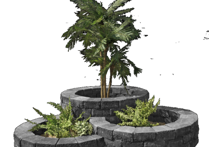 Pilestone ronde bloembak antra