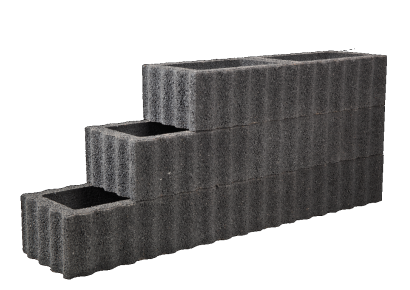 Rechthoekflor zwart 40x60x25cm