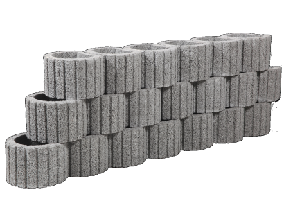 Cirkelflor mini grijs 30x20x20cm