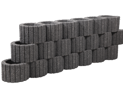 Cirkelflor mini zwart 30x20x20cm