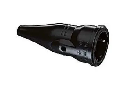 Rubber stekker zwart female - 2850014962