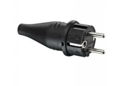 Rubber stekker zwart male - 2850574819