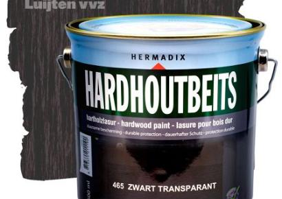 Hardhoutbeits 465 zwart transparant 2500ml