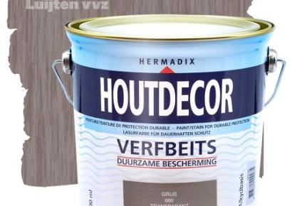 Houtdecor 660 transparant grijs 2500ml