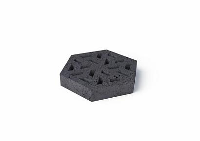 Hexagon tegel open 37,5x37,5x7cm antraciet