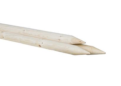 Gefreesde paal onbehandeld 100x6,5cm gepunt