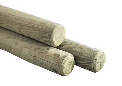 Palissade paal groen 400x10cm 1x kruin