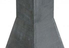 Betonpoer antraciet glad TH-03 15x15/22x22x58cm incl. rvs stelanker