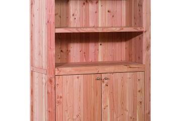 Buitenkeuken dubbel 168 Excellent 168x109x56cm (hxbxd) met 3 schappen en deuren onbehandeld