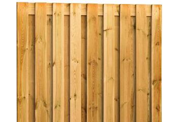 Grenen geschaafd plankenscherm 19-planks 180x180cm verticaal recht groen geïmpregneerd