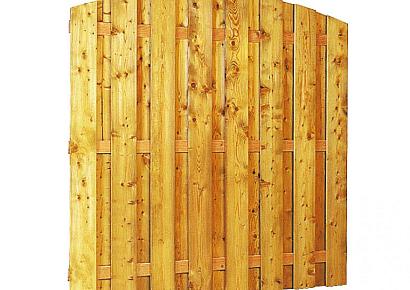 Grenen geschaafd plankenscherm 18-planks 179x164/179cm verticaal toog groen geïmpregneerd