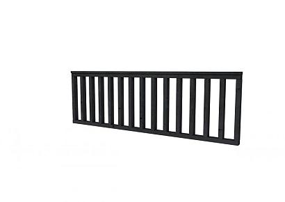 Hekwerk recht douglas type B 228,5x73cm zwart geïmpregneerd