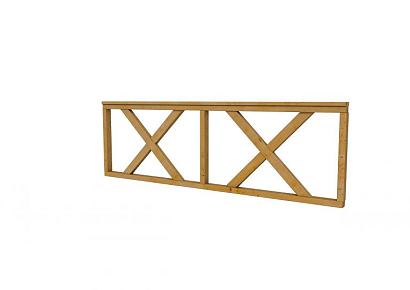 Hekwerk met kruis douglas type B 228,5x73cm groen geïmpregneerd