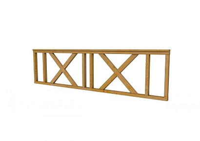 Hekwerk met kruis douglas type C 278,5x73cm groen geïmpregneerd