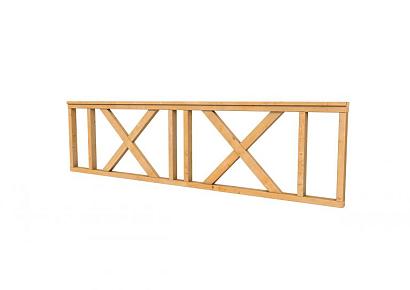 Hekwerk met kruis douglas type C 278,5x73cm onbehandeld