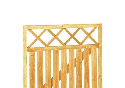 Rechthekpoort met trellis 100x90cm