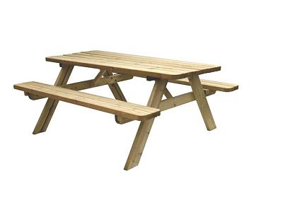 Picknicktafel Easy 4,2cm dik bladmaat 180x70cm