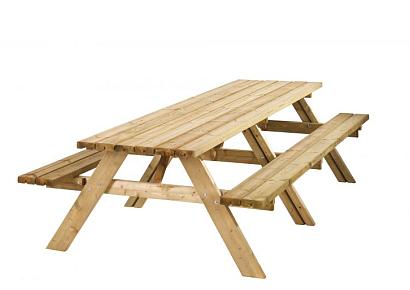 Picknicktafel Lange Jan 4,2cm dik bladmaat 300x70cm