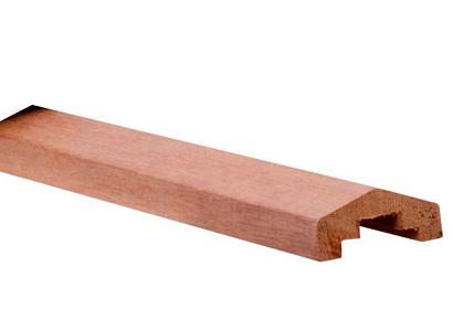 Hardhouten geschaafde afdekkap met sponning (4,9x1cm) 7x3,5x180cm