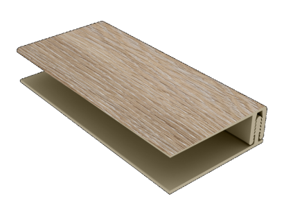 Durasid tweedelig bedrukt kunststof randprofiel foresta barnwood grey 300cm